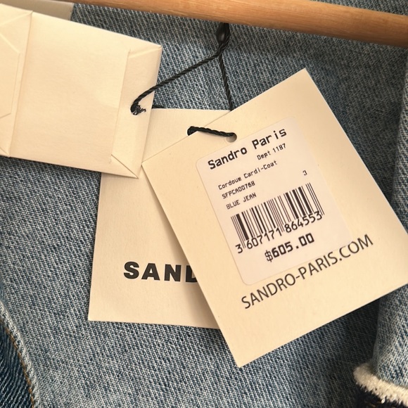 Sandro cordoue Cardi-coat. Brand new - Picture 3 of 3